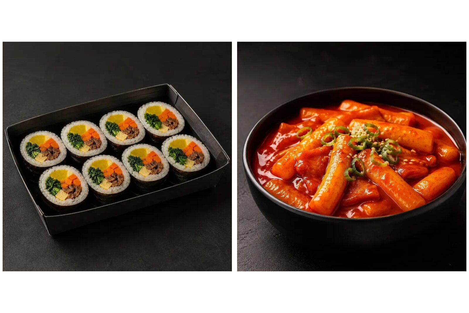 Tteokbokki + Kimbap — Classic kimbap · 1 roll · small kimchi side